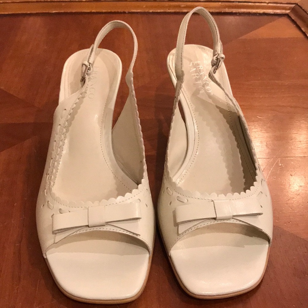 Franco Sarto Kitten heels, cream, Size 8